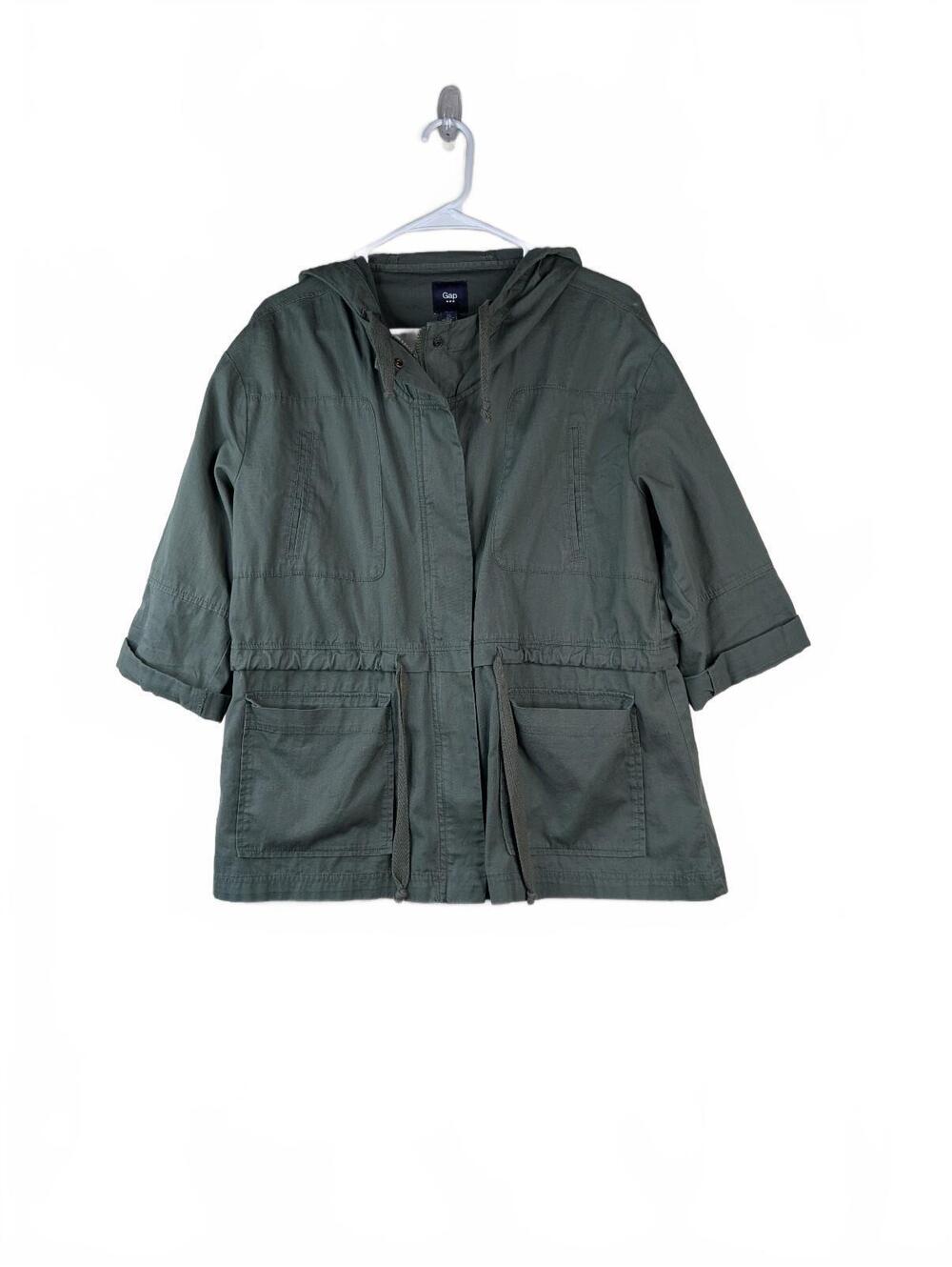 Gap Olive Green Utility Jacket 100% Cotton Women's Size S
